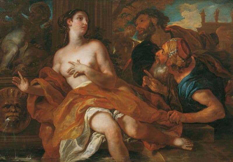 Susanna und die beiden Alten as a canvas print