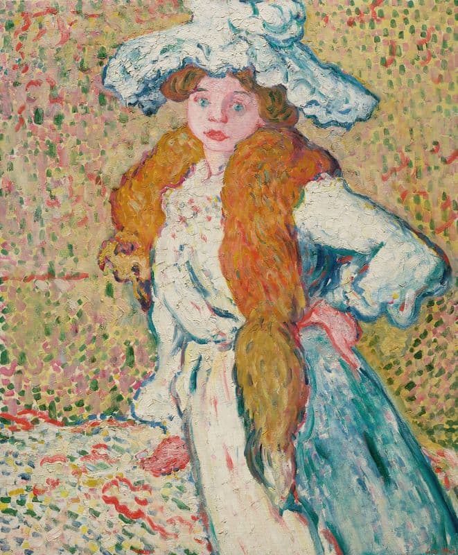 Suzanne au renard as a canvas print