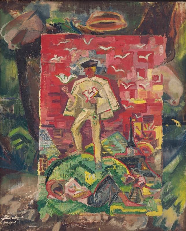 Symbolic Figure of a Man in a Folk Costume (1930-1935) as a canvas print