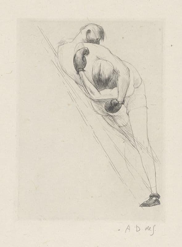 Tableau de la boxe, illustré de 29 gravures à l’eau-forte pl 39 as a canvas print