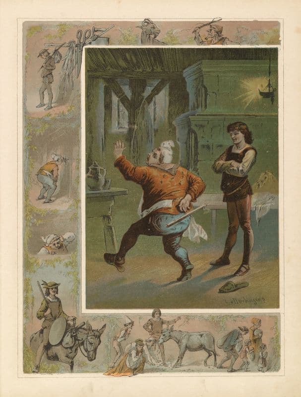 Tafeltje, dek je, ezeltje, strek je, knuppel, uit den zak (1890s) as a canvas print