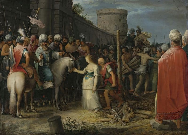 Tamar Being Led To The Stake as a canvas print