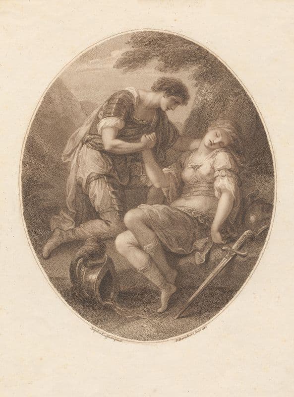 Tancred and Clorinda as a canvas print