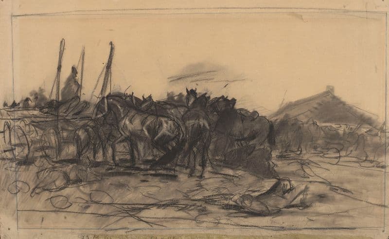 Targ na konie, szkic do obrazu ‘Targ na konie w Bałcie’ z 1879 r. as a canvas print