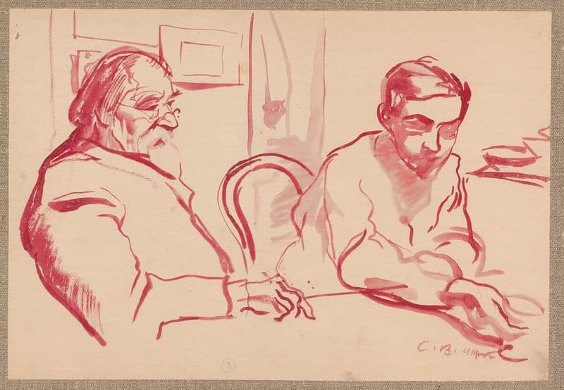 Teacher P.K.Veresov and Lev N. Sklifosovsky as a canvas print