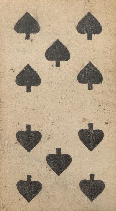 Ten of spades as a canvas print