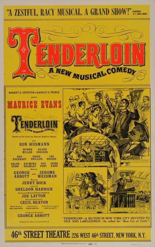 Tenderloin, a new musical comedy as a canvas print