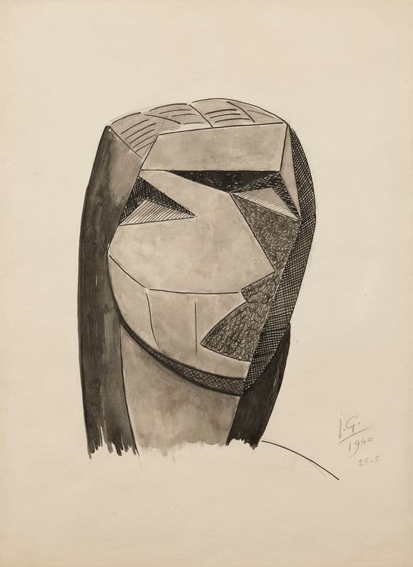 Tête cubiste as a canvas print