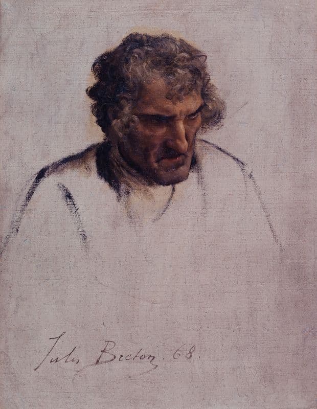 Tête de Breton, étude pour le Pardon as a canvas print