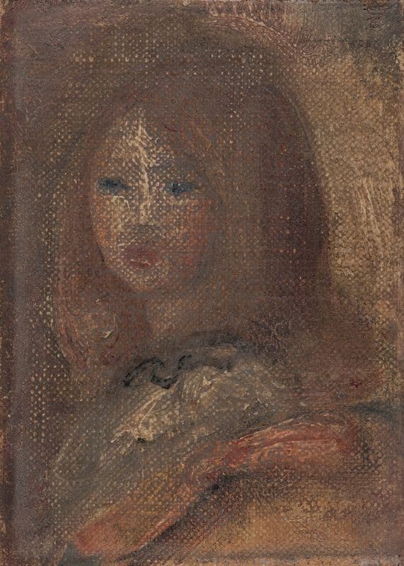Tête de fillette as a canvas print