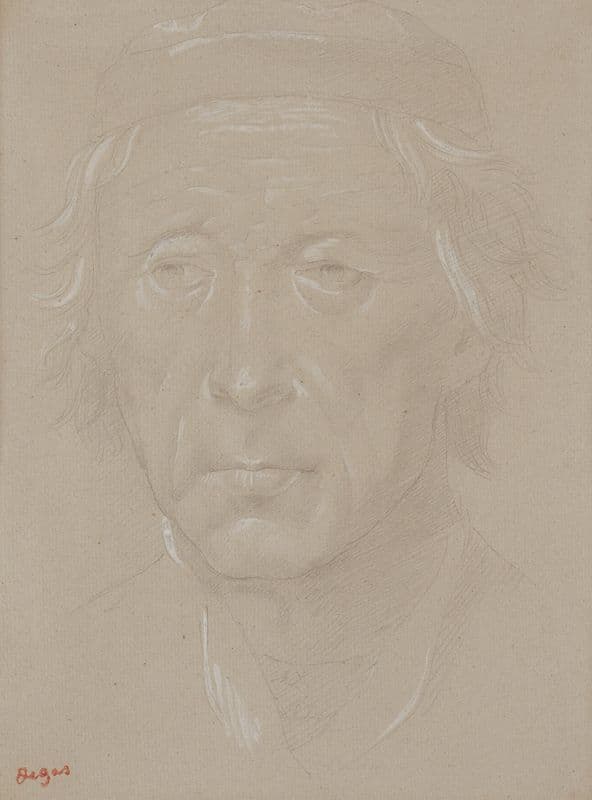 Tête de Vieillard de face (c. 1860) as a canvas print