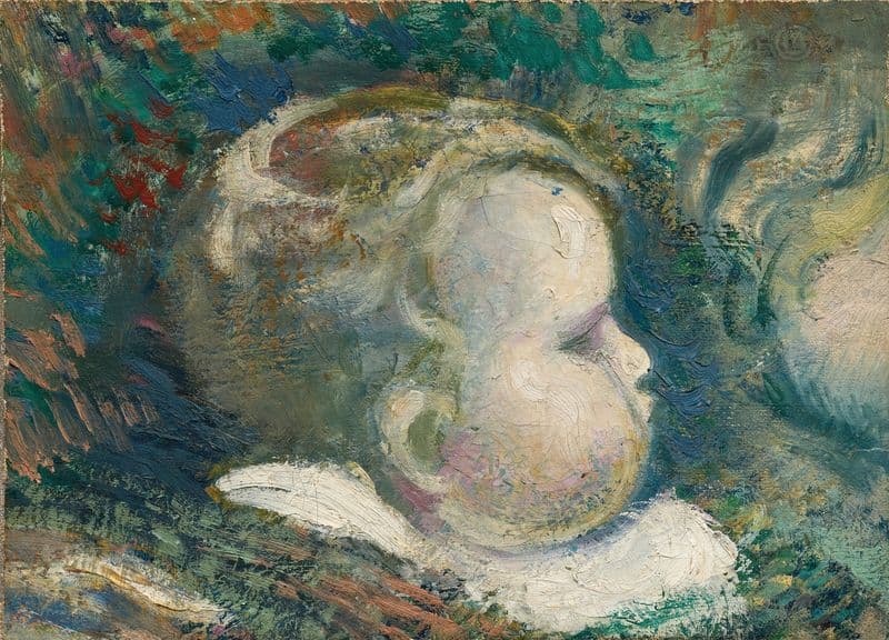 Tête du petit Pierre, nouveau-né as a canvas print
