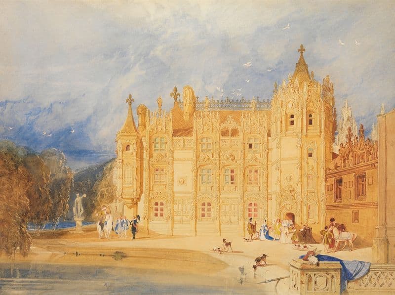 The Abbatial House, Abbey of St. Ouen, Rouen (1824–31) as a canvas print