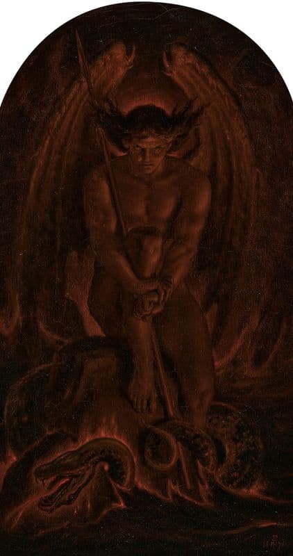 The Adversary!; ‘Where their worm dieth not, and the fire is not quenched’ as a canvas print