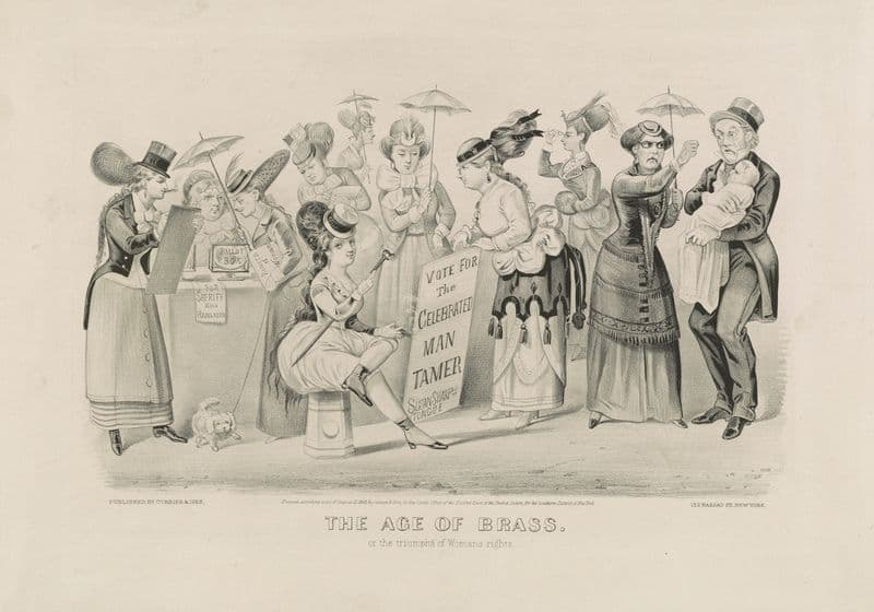 The age of brass. Or the triumphs of woman’s rights as a canvas print