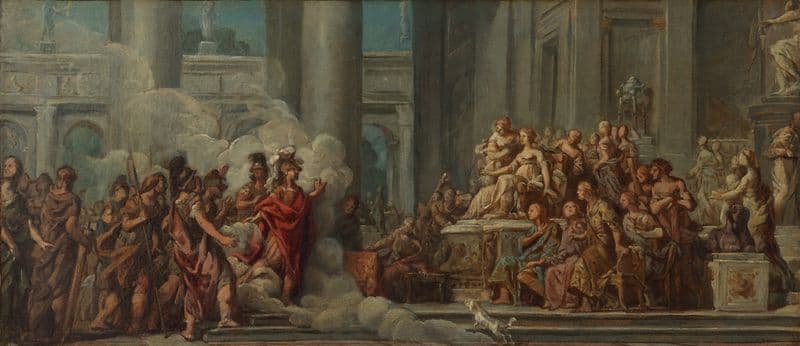 The Arrival of Aeneas in Carthage (1772-1774) as a canvas print