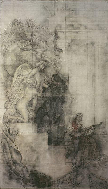 The Art of Sculpture; Carl Michael Bellman in Sergel’s studio (1895-1896) as a canvas print