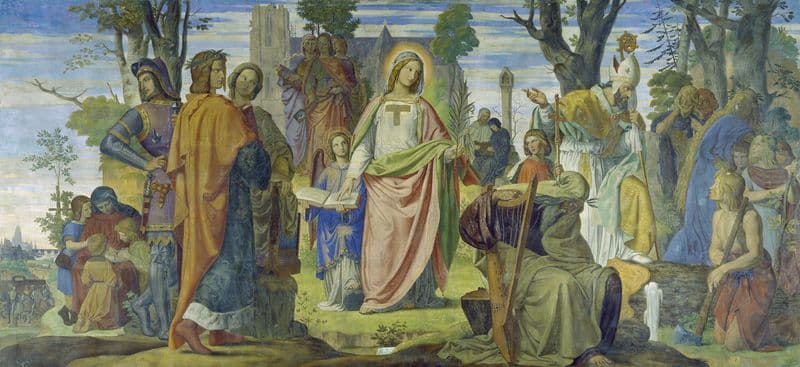 The Arts Being Introduced to Germany by Christianity (1834 – 1836) as a canvas print