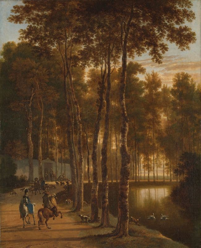 The Avenue of Birches (1660 - 1685) as a canvas print