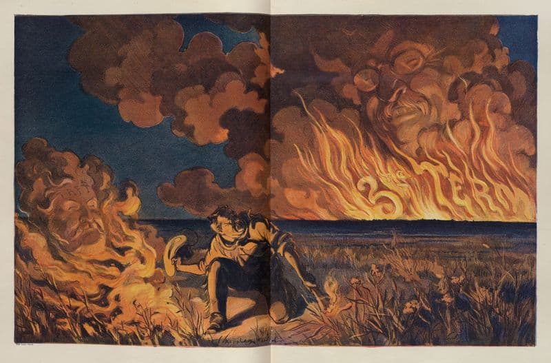 The back fire as a canvas print