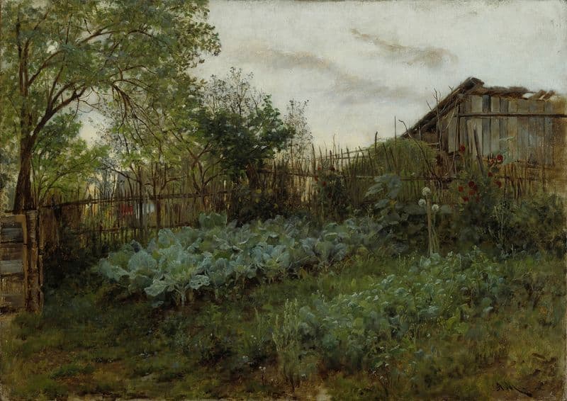 The Back Garden (between 1850 and 1860) as a canvas print