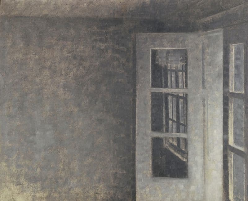 The balcony room at Spurveskjul as a canvas print