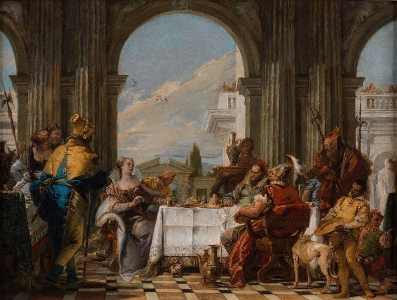 The Banquet of Cleopatra (1742-1743) as a canvas print