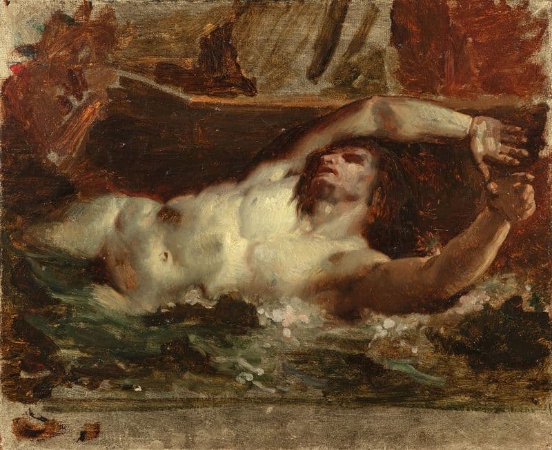 The Barque of Dante (After Delacroix) as a canvas print