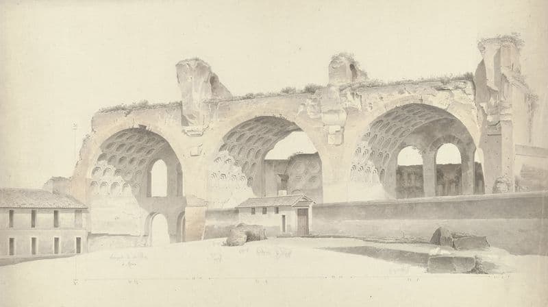 The Basilica of Maxentius and Constantine in Rome (c. 1809 - c. 1812) as a canvas print