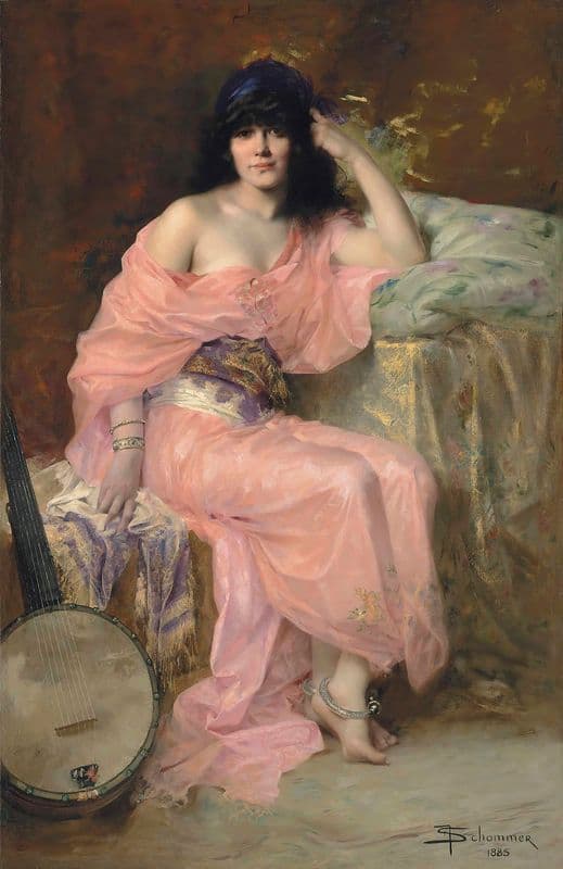 The beautiful dancer as a canvas print