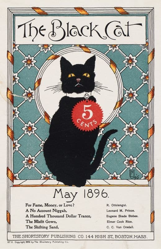 The black cat, May 1896 as a canvas print