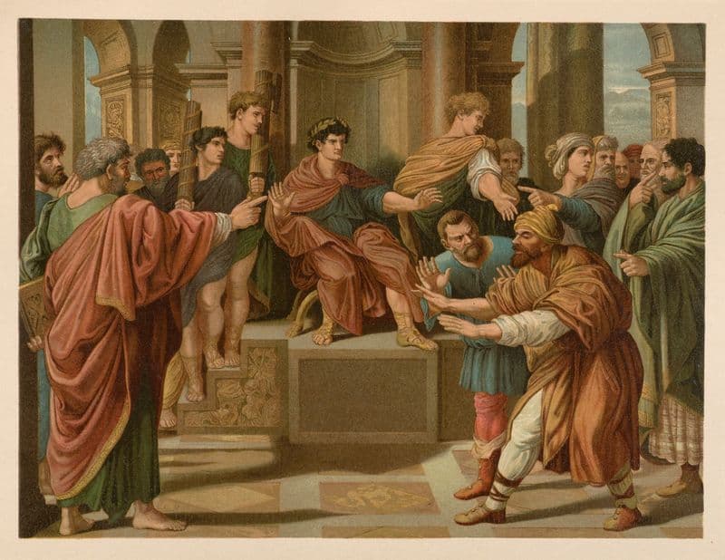 The blinding of Theophilus, the high priest as a canvas print
