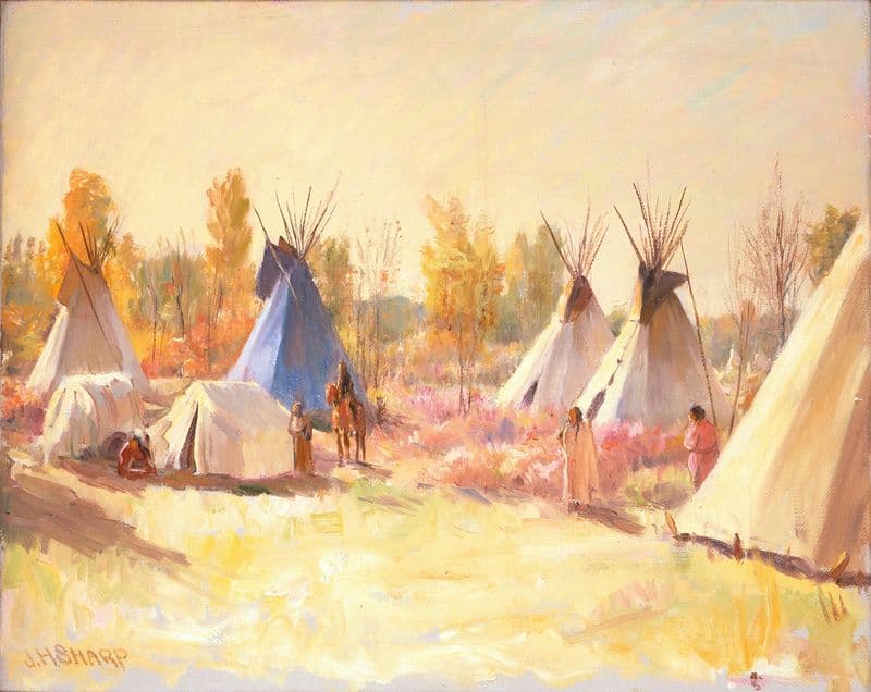 The Blue Tepee (circa 1906) as a canvas print