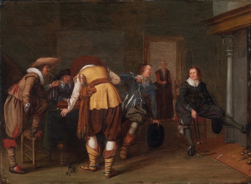The Board Game Players as a canvas print