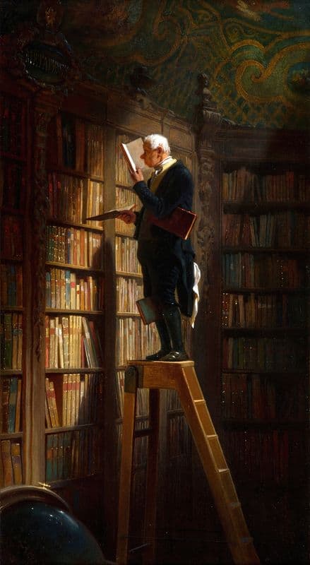The Bookworm (circa 1851) as a canvas print