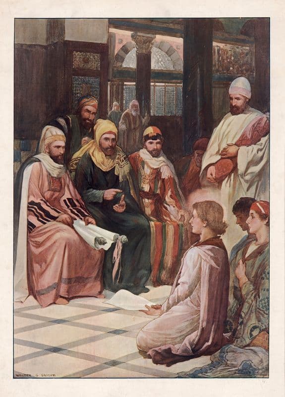 The Boy Jesus in the Temple as a canvas print