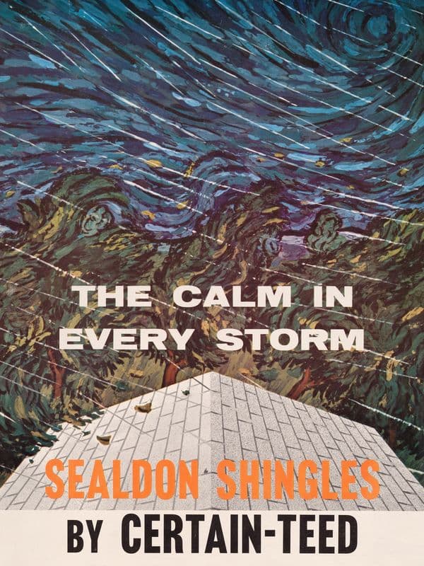 The calm in every storm. Sealdon shingles, by Certain-Teed as a canvas print