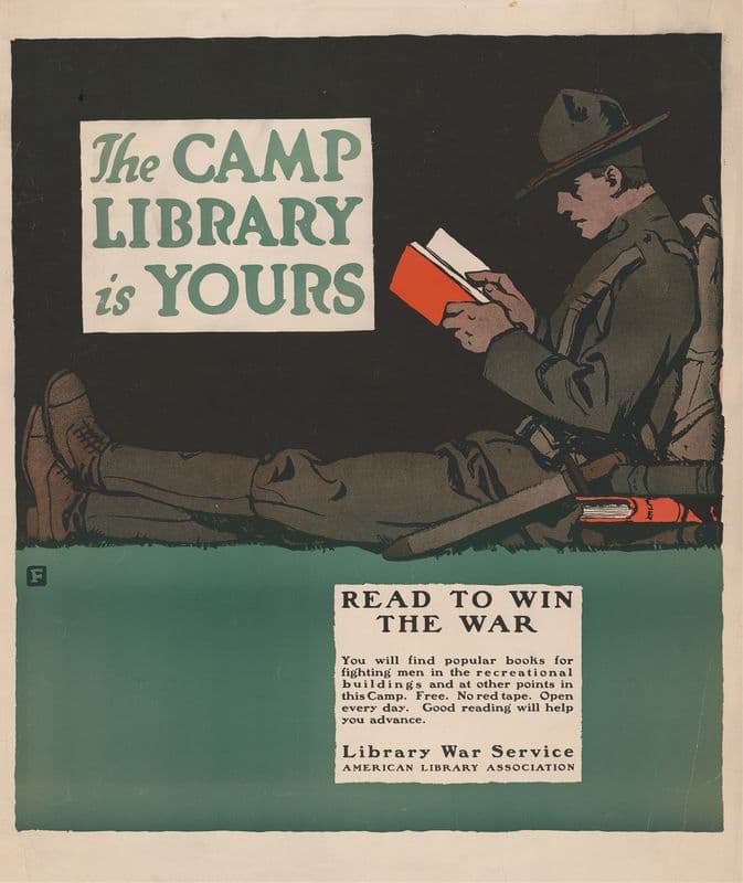 The camp library is yours as a canvas print