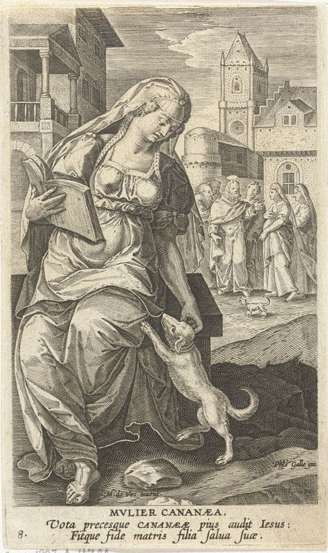 The Canaanite woman (1595 - 1599) as a canvas print