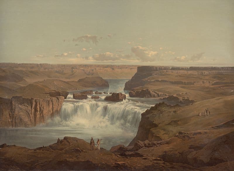 The canyons and waterfalls of Shoshone as a canvas print