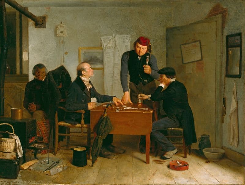 The Card Players as a canvas print