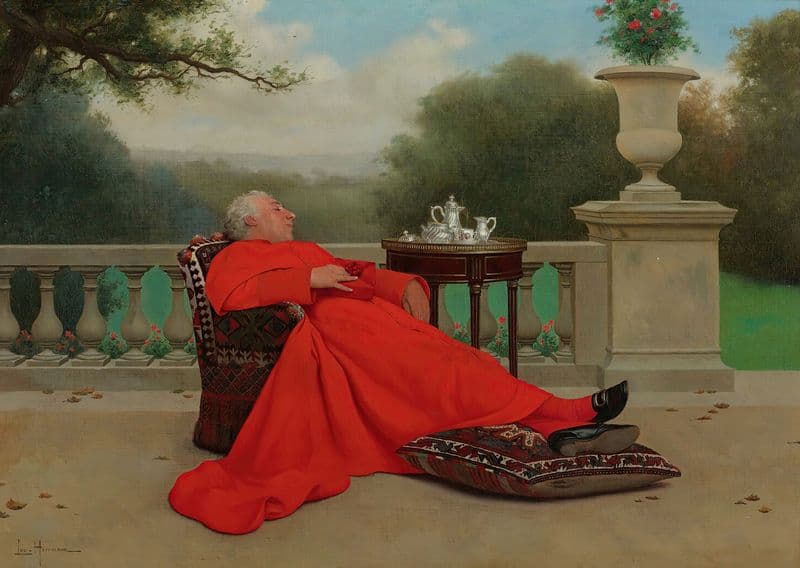 The Cardinal’s Nap as a canvas print