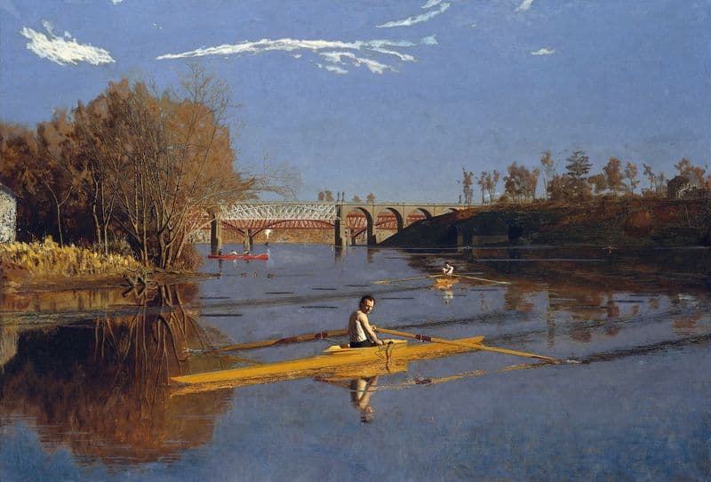 The Champion Single Sculls (Max Schmitt in a Single Scull) as a canvas print