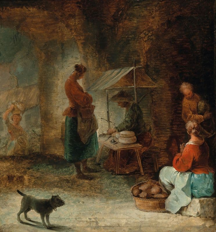The Cheese Seller as a canvas print