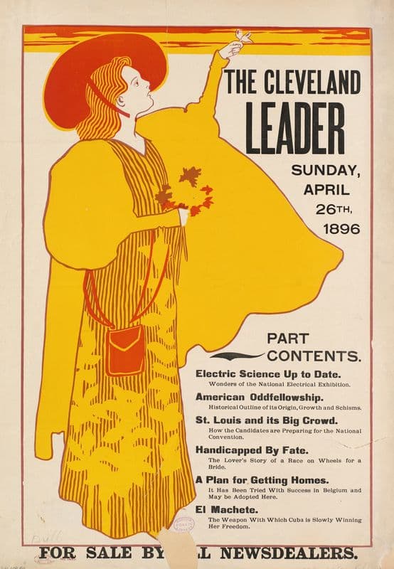 The Cleveland leader, Sunday April 26th, 1896 as a canvas print