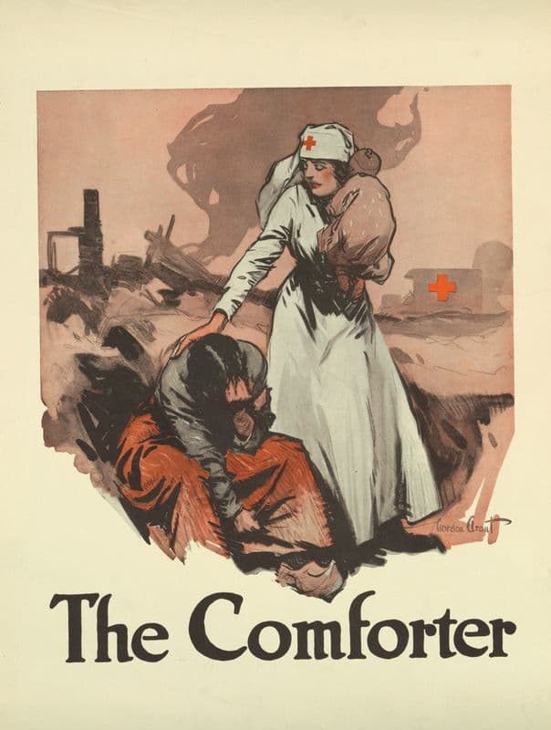 The Comforter (ca. 1917) as a canvas print