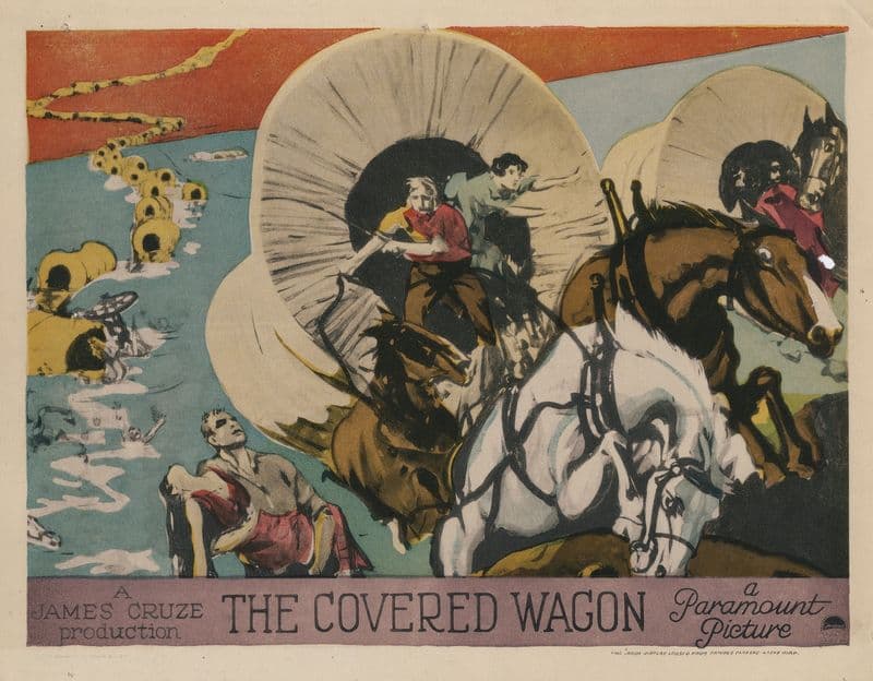 The covered wagon as a canvas print