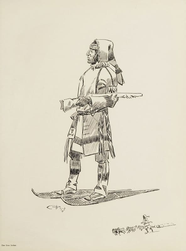 The Cree Indian as a canvas print