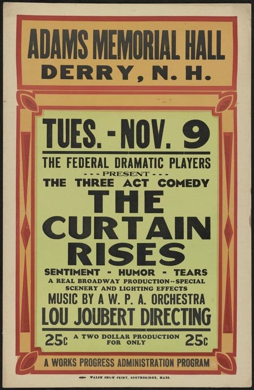 The Curtain Rises (1934-1943) as a canvas print