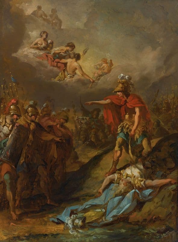 The Death Of Pallas as a canvas print